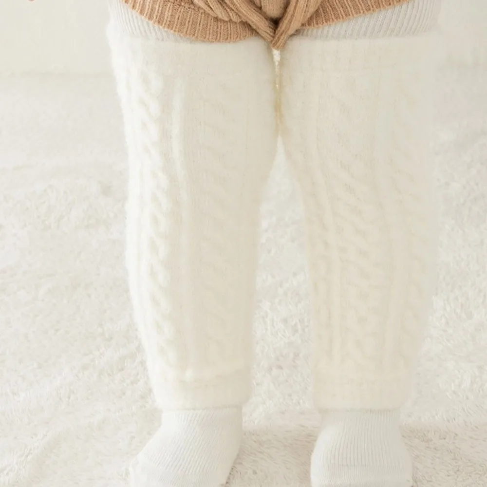Ribbed Children Leg Warmers Knitted Texture Thick Warm Knitted Knee Socks Multiple Colors Stretch Fit Knee High Leg Sleeves