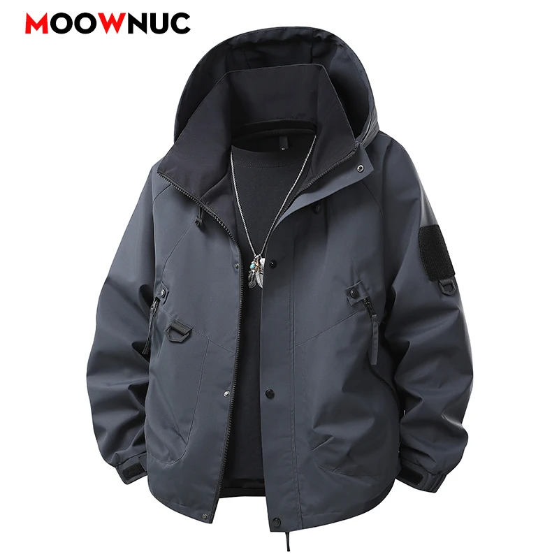 

Men's Windbreaker Jacket Men Clothing Spring Autumn Streetwear Casual Coat for Camping Windproof Hombre Outdoor Male New Coats