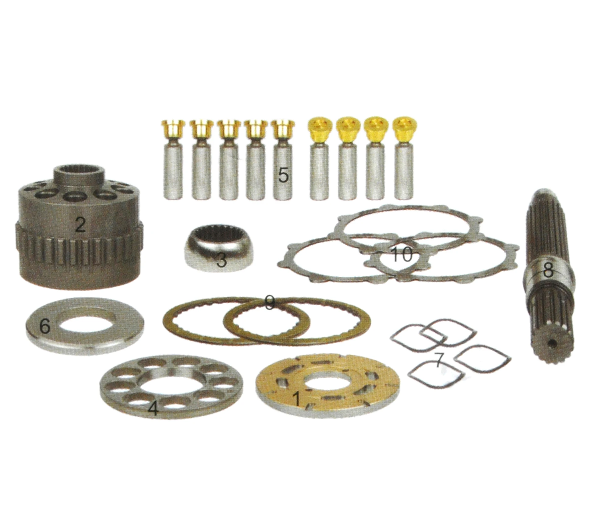 Repuestos hidráulicos del equipo de reparación de la bomba A10V43 E70 PC25 del émbolo del excavador