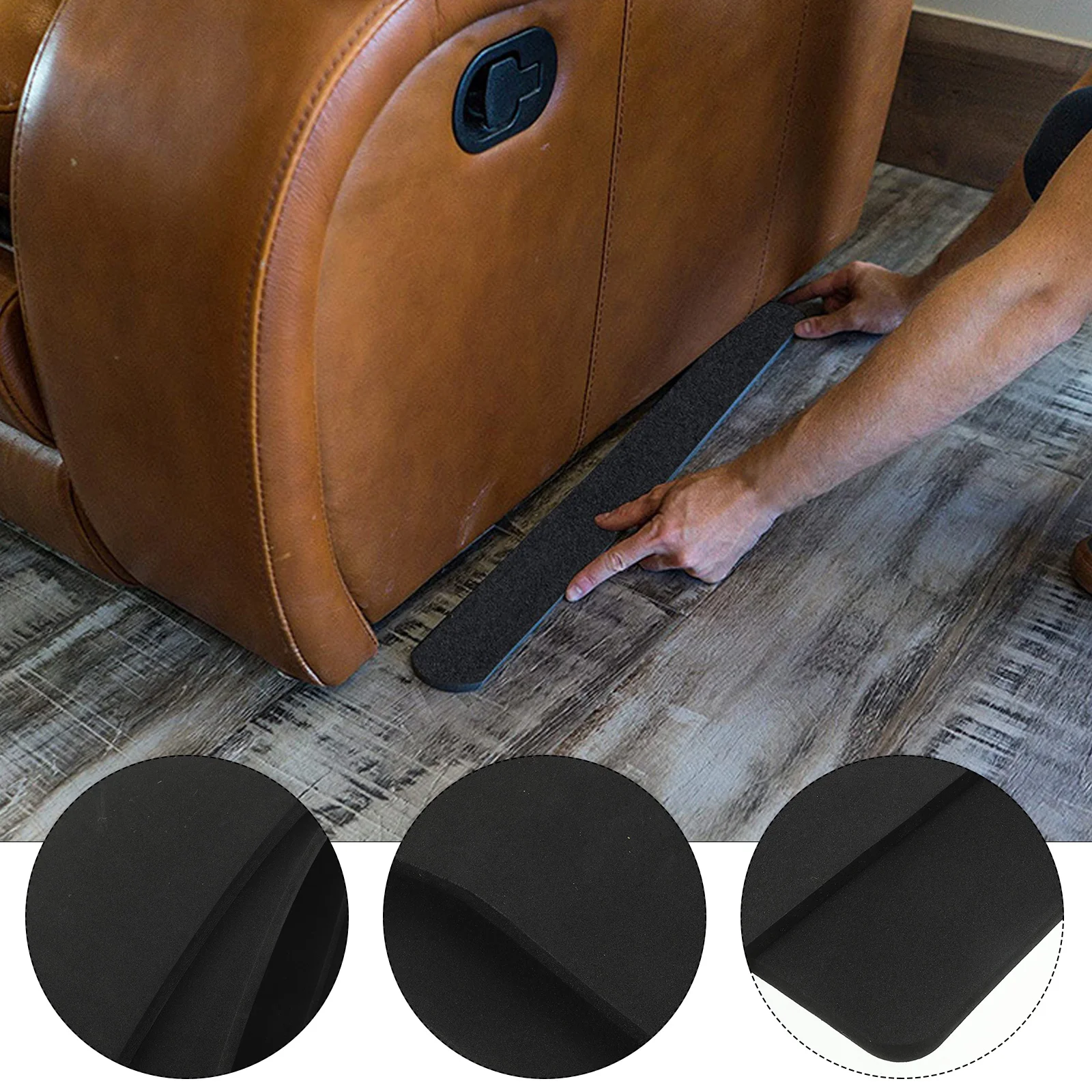Almofadas protetoras antiderrapantes para móveis, 2 peças, rolhas de sofá, evitam deslizamento, cadeira de cama para pernas, arranhões, borracha, apertos de sofá