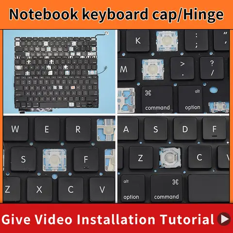 Vervangende Keycap Sleutelkap & Schaarclip & Scharnier Voor Macbook Air Pro A1370 A1465 A1369 A1466 A1502 A1398 A1278 Toetsenbord