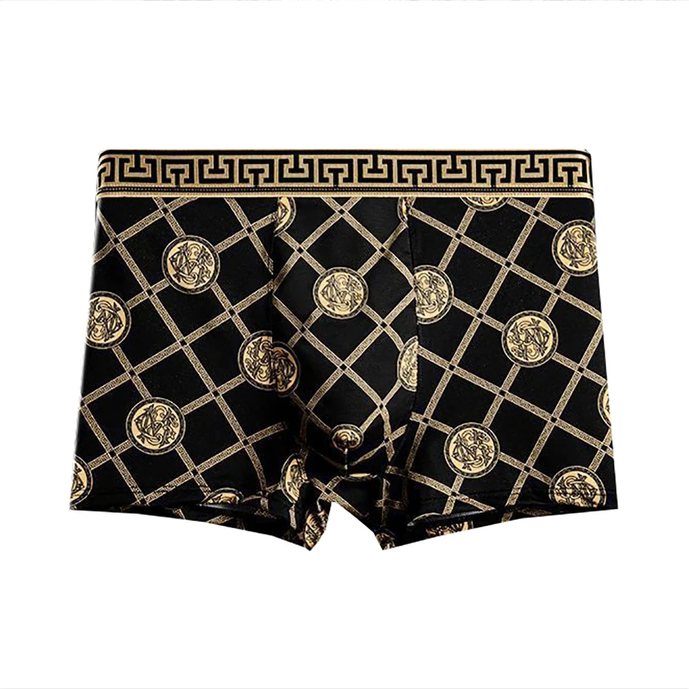 4 Teile/satz männer Unterwäsche Elastische Boxer Shorts Atmungsaktivem Druck Männer Unterhose Sexy Jungen Dünne Flache Ecke Höschen – Detail 6