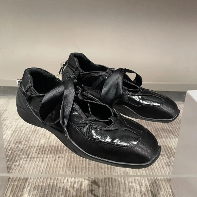 Lady Mary Jane Thick-Soled Ballet German Training Shoes 2025 Summer Breathable Sandals Flat Single Shoes