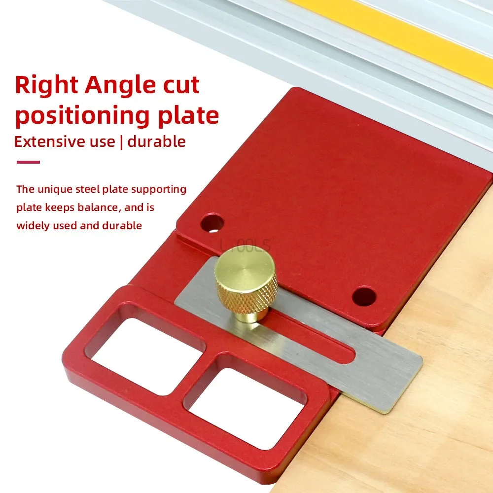 Woodworking Electric Circular Saw Track Right Angle Cut Positioning Plate Slide Rail 90° Angle Stop Square Position Limit Clamp