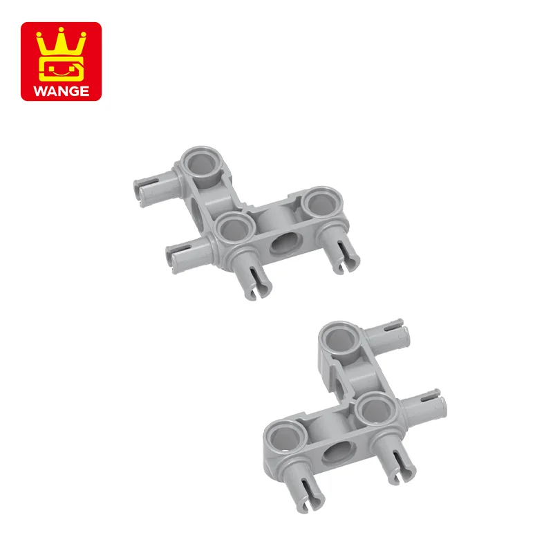 Wange65Pcs/lot NO.55615  Pin Connector Building BlocksPerpendicular3x3BentWith4 Pins Block Moc Color Accessories Compatible with