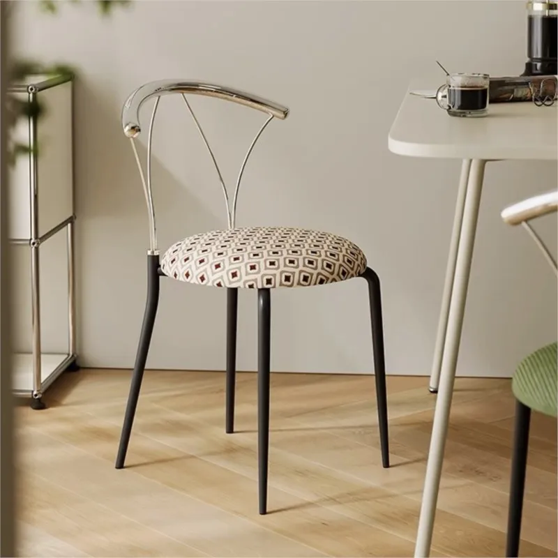 Creative Design Stainless Steel Material Can Be Used For Dining Table Chair Living Room Leisure Chair Or Bedroom Makeup Stool