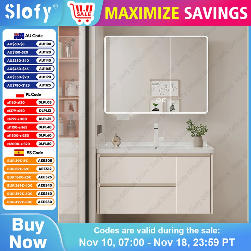 Tocador de baño moderno, mueble con espejo de moda, lavabo integrado de aluminio espacial, gabinetes de tocador de baño con muebles de lavabo