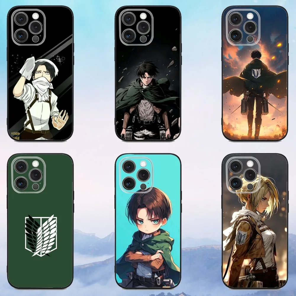 

Levi Ackerman Attack on Titan Phone Case For iPhone 16e,16,15,14,13,12,11,Pro,X,XS,Max,XR,Plus,Mini Soft Black Cover