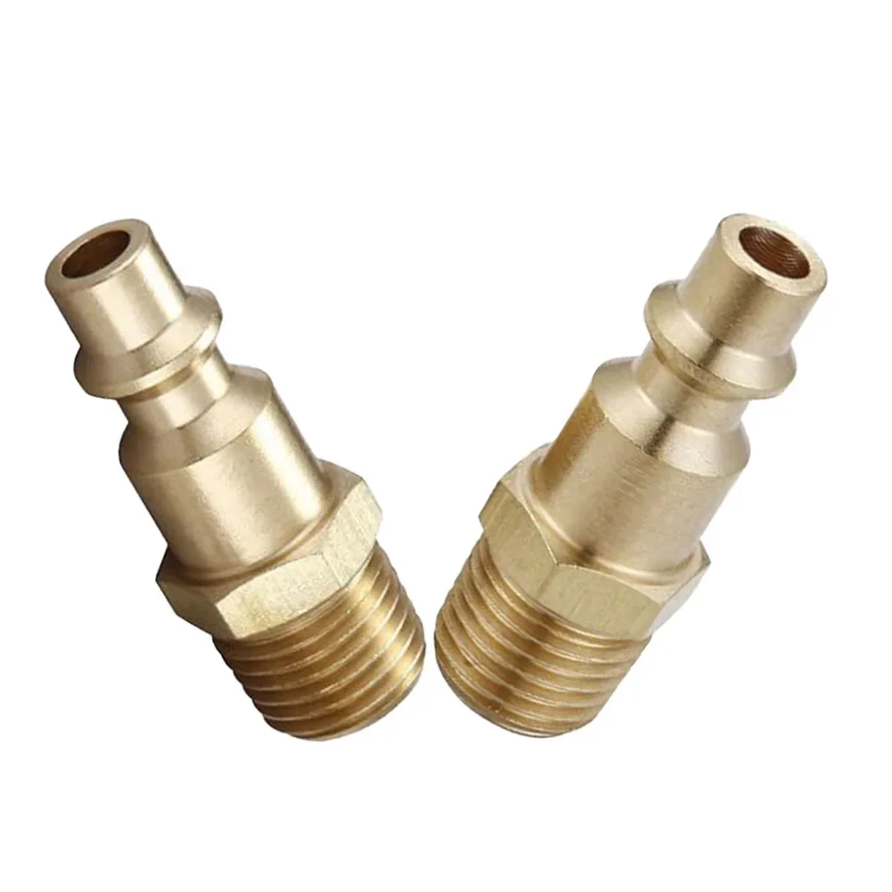 2pcs Air Line Hose Fitting Air Compressor Connector Release Coupler Plug 1/4 NPT For Pneumatic Tools