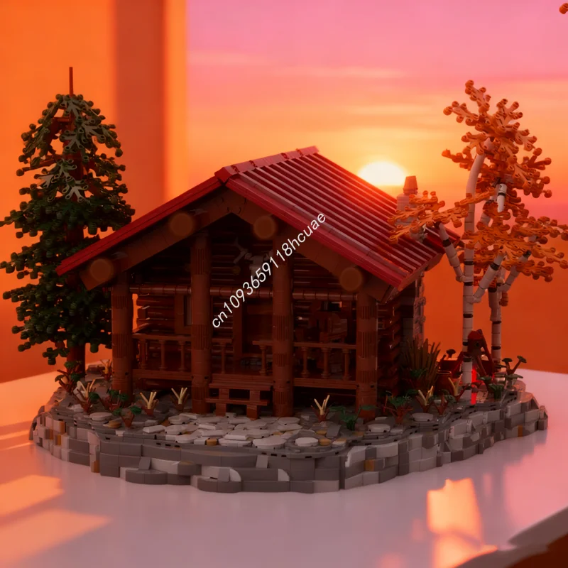 

5995pcs MOC Montana Log Cabin Creator Experted Model Building Blocks Toy Architecture Assemble Christmas Gift Idea Brick Kids