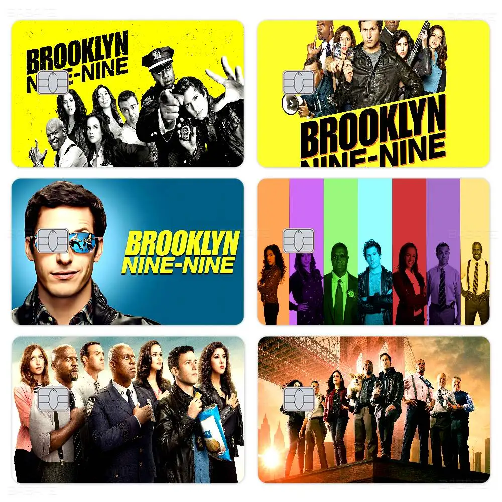 Movie B-Brooklyn Nine 99 Anime Cartoon Bear Skin Sticker Film Tape Case for Big Credit Debit Card Front Side