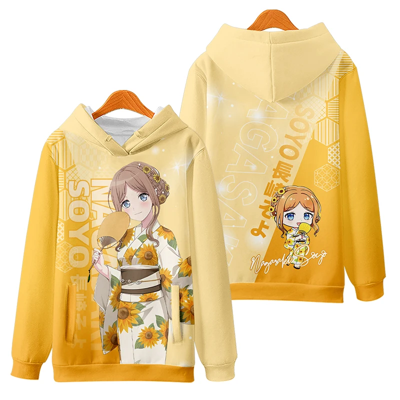 حلم MyGO BanG! 5-شخص فتاة الفرقة أنيمي هوديس ثلاثية الأبعاد طباعة الرجال النساء طويلة الأكمام البلوز الخريف/الشتاء البلوز Y2k رياضية #2