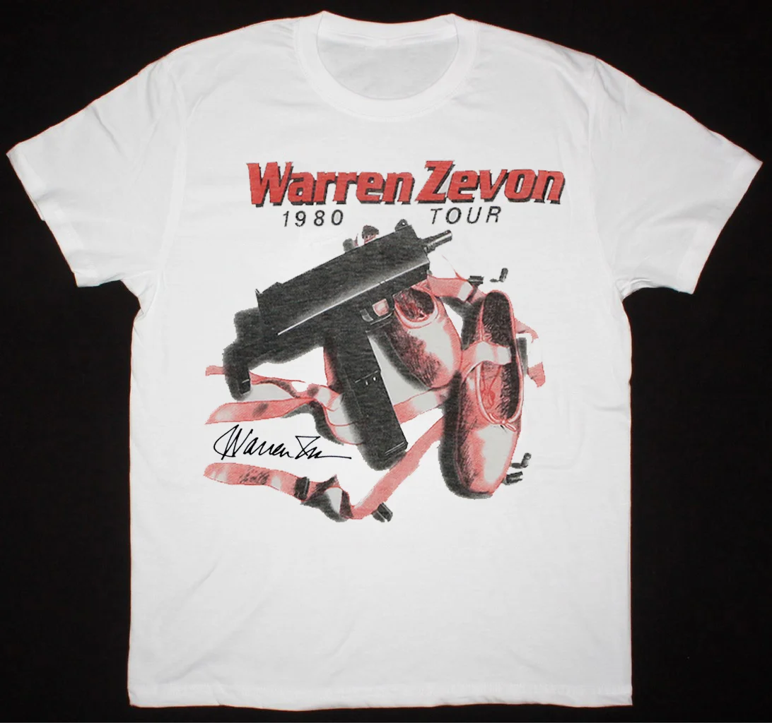 Warren Zevon Shirt Short Sleeve White Unisex Size S-2345XL ZL122