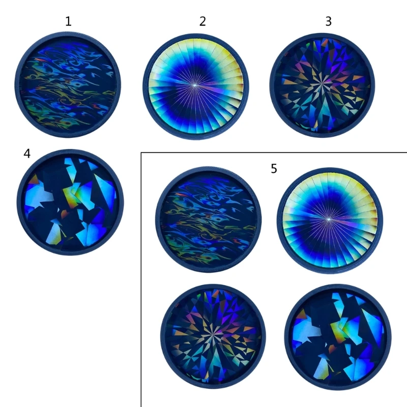 DIY Resin Mold Round Silicone Mould Christmas Snowflake Light and Cup Mat Home Decorations 97QE
