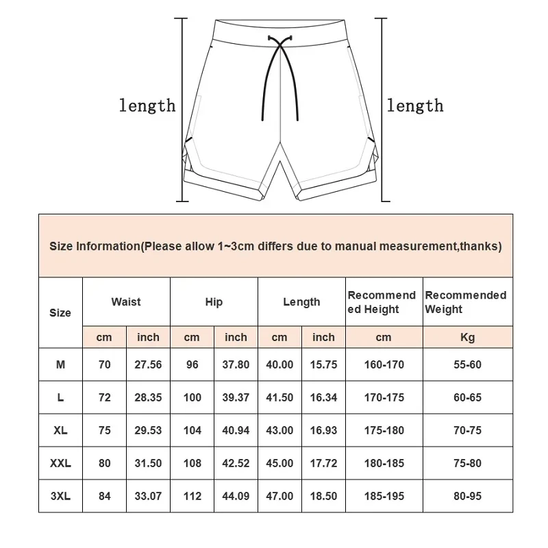 Men\'s Multi Pocket Shorts, Gym Beach Training Casual Sports Shorts, Tight Fitting, Daily Style