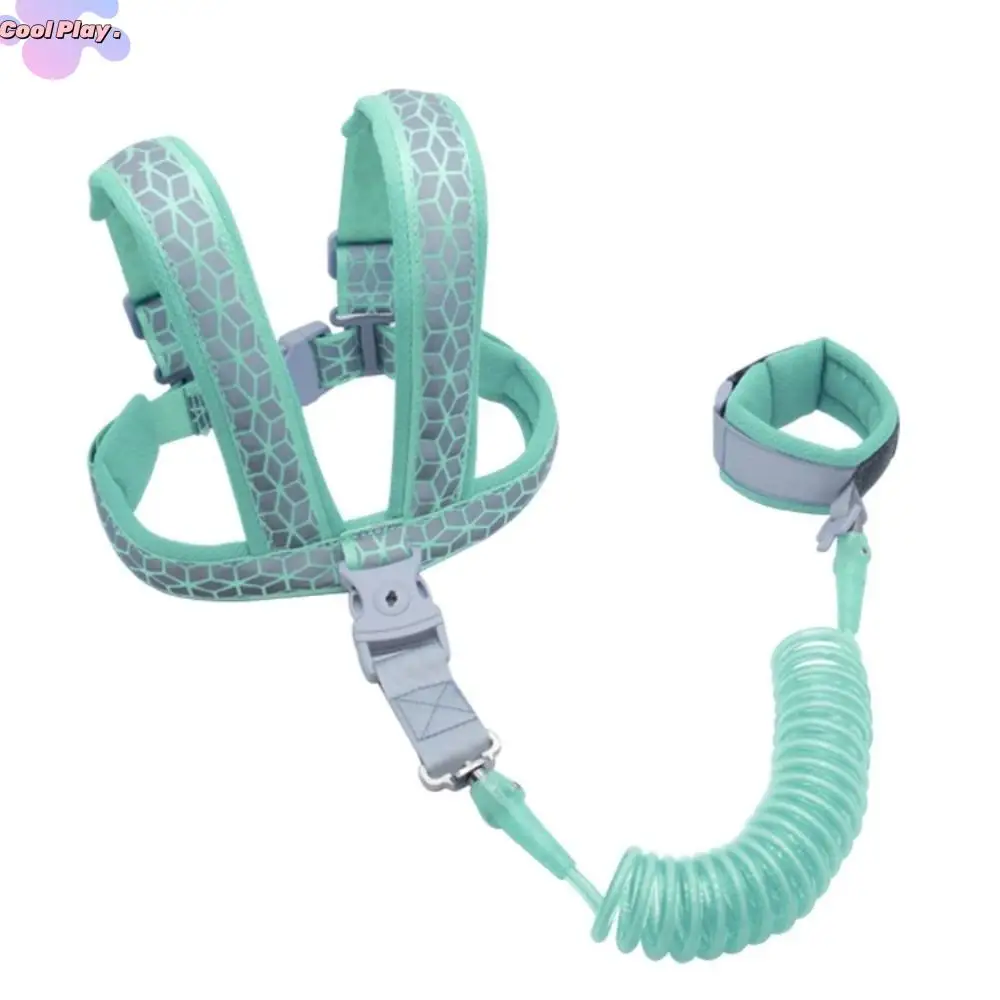 

Reflective Child Anti Lost Wrist Link 2in1 Harness&Bracelet Loss Prevention Belt with Spring Rope 2m Toddler Harness Leashes