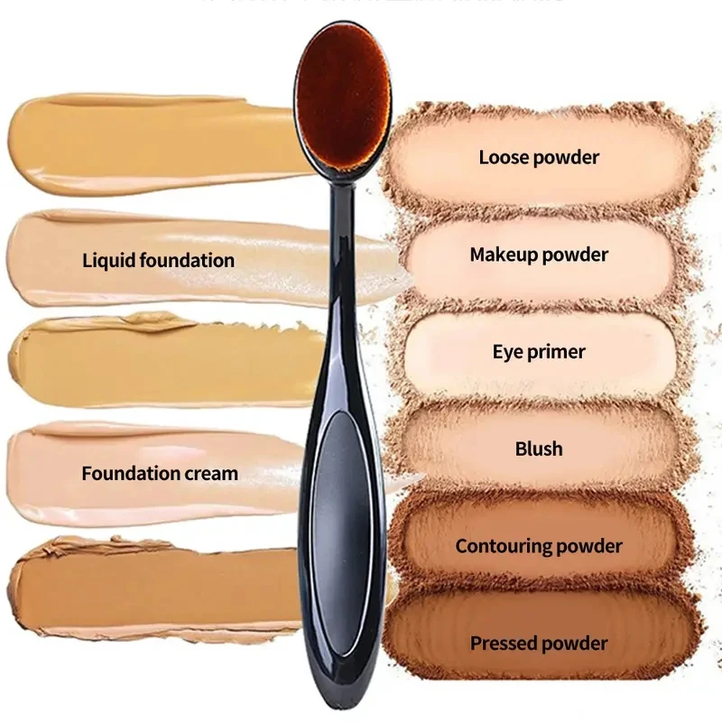 1/2/5/10 Stück großer Foundation-Pinsel in Zahnbürstenform, Make-up-Werkzeug für schnelle und gleichmäßige Auftragung von Cremes und Puder, Kosmetik – Detail 2