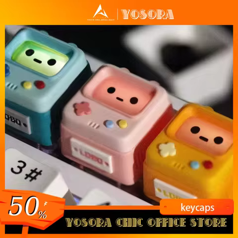 Retro Game Console Artisan Keycaps Personalized Keyboard Light Transmission Cap Cute Gaming Keycap Custom Keyboard Accessories