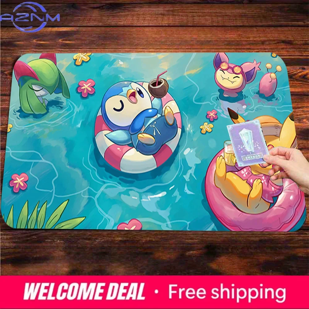 Summer Pool Party Pokémon Gaming Mouse Pad Non-Slip Desk Mat