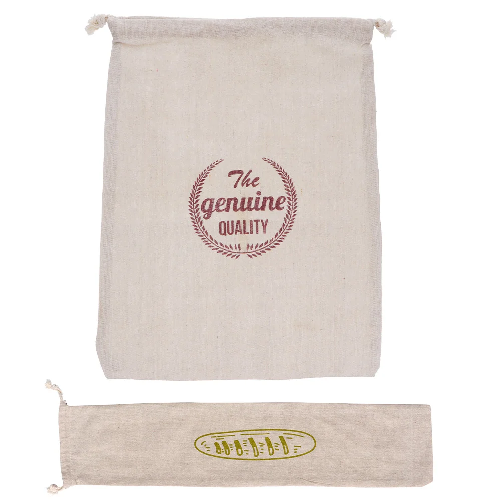 

2 Pcs Bread Bag Cleaners Reusable Drawstring for Pouches Freezer Linen Bags