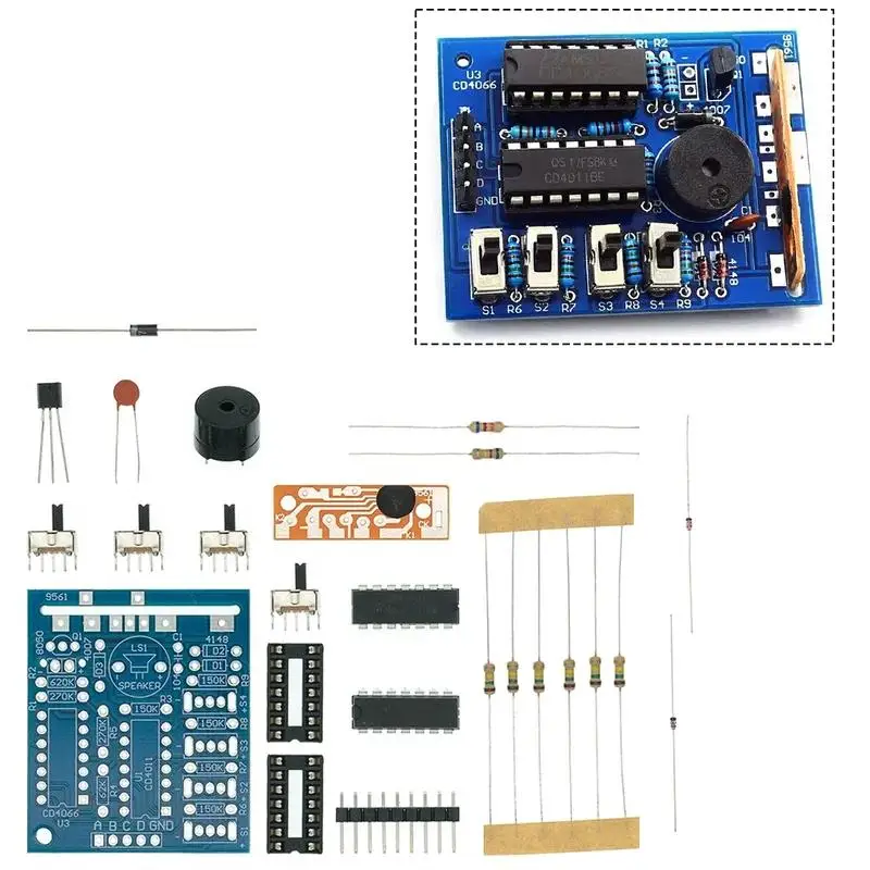 

16 Music Sound Box BOX-16 Board 16-Tone Electronic Module DIY Kit Parts Components Soldering Practice Learning Kits for Arduino