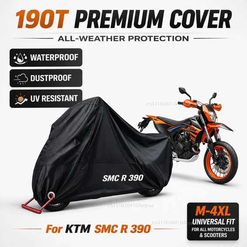 

For KTM 125 SMC R 390 SMC R 2025 2026 190T Motorcycle Cover Waterproof Dustproof UV Protection All Season