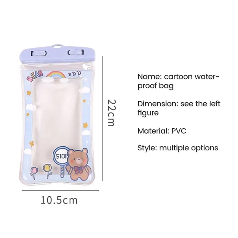 1 قطعة جديد الكرتون الأرنب مقاوم للماء جراب هاتف كيس هوائي للصدمات حقيبة هاتف معلقة مع حزام الحبل غطاء هاتف عالمي