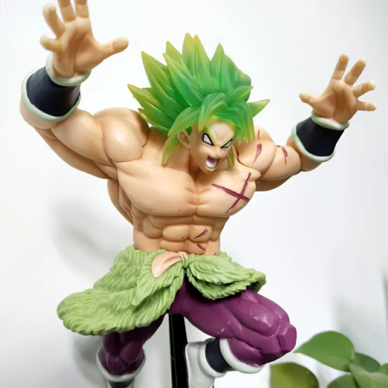 Anime Dragon Ball Z Figures Broly Action Figure Green Hair Two Styles Fighting Broli Pvc Doll Statue Collection Toy Gift