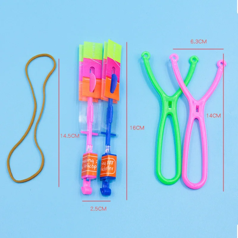 Luminoso Piscando LED Light Grande Slingshot Flying Arrow Outdoor Brilhante Foguete Flash Toy Girando Presente Catapulta De Fadas