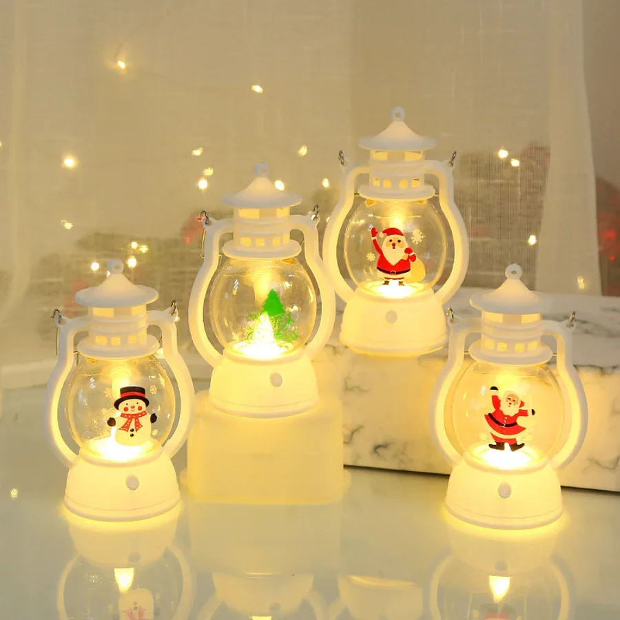 سانتا كلوز عيد الميلاد فانوس LED ضوء زينة عيد الميلاد هدية للمنزل نافيداد نويل السنة الجديدة الحلي