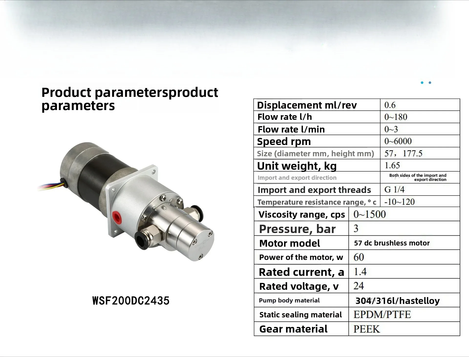 Stainless Steel Miniature Gear Pump Organic Solution Filling Metering Pump Magnetic Drive Corrosion Resistant Sampling Gear Pump