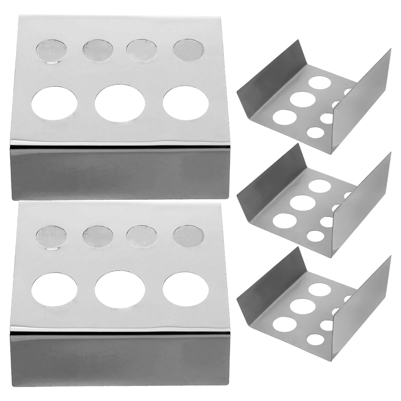 

5Pcs Tattoo Ink Cup Holder Stainless Steel Pigment Organizer 7 Holes Rack for Tattoo Supplies Pigment Organizer