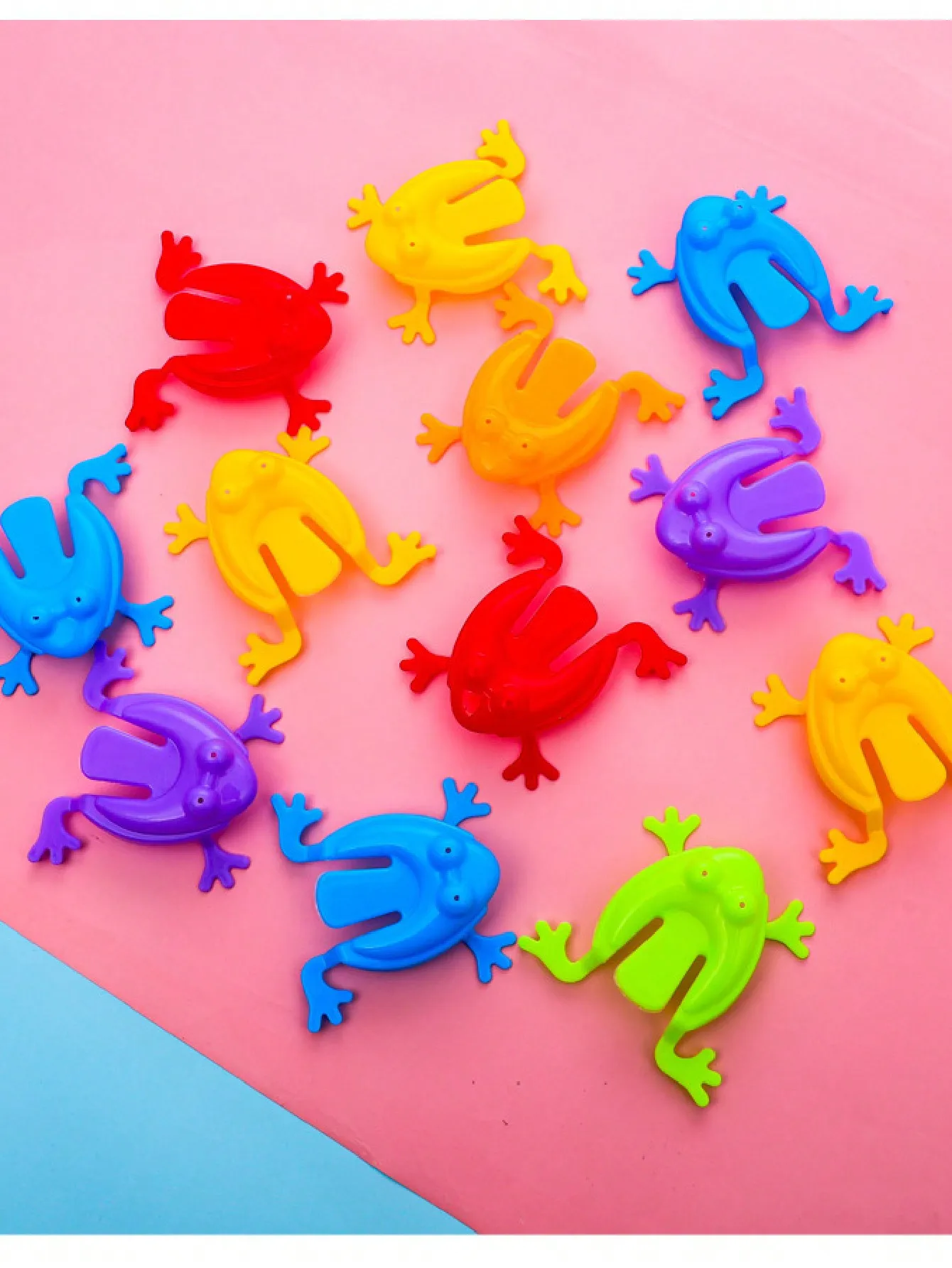 

10pcs, Jumping Frog Toy, Plastic Frogs Toy, Finger Pressing Jumping Toys, Fun Stress-Relieving Toy, Party Bag Filler
