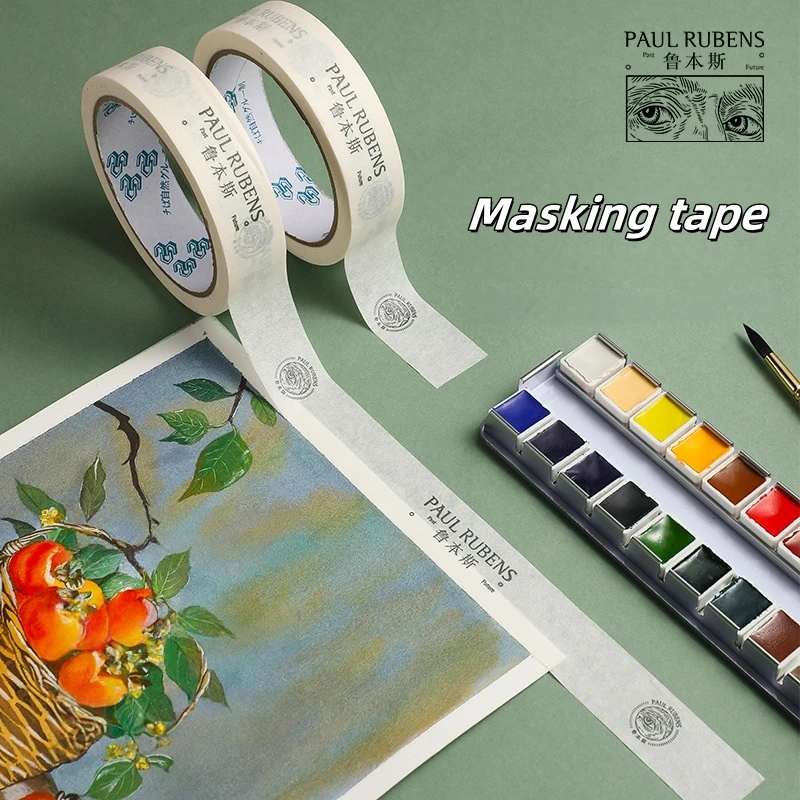 Paul Rubens Masking Tape White Space Painting Tape Oil Paint Stick Sketching Art Sticker Masking Tool Peelable Adhesive Tape