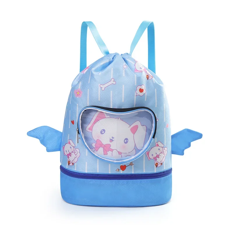 New Arrival Swim Bag Cartoon Animal Print Wet Dry Separation Large Capacity Backpack for Kids Swimming Beach Gear