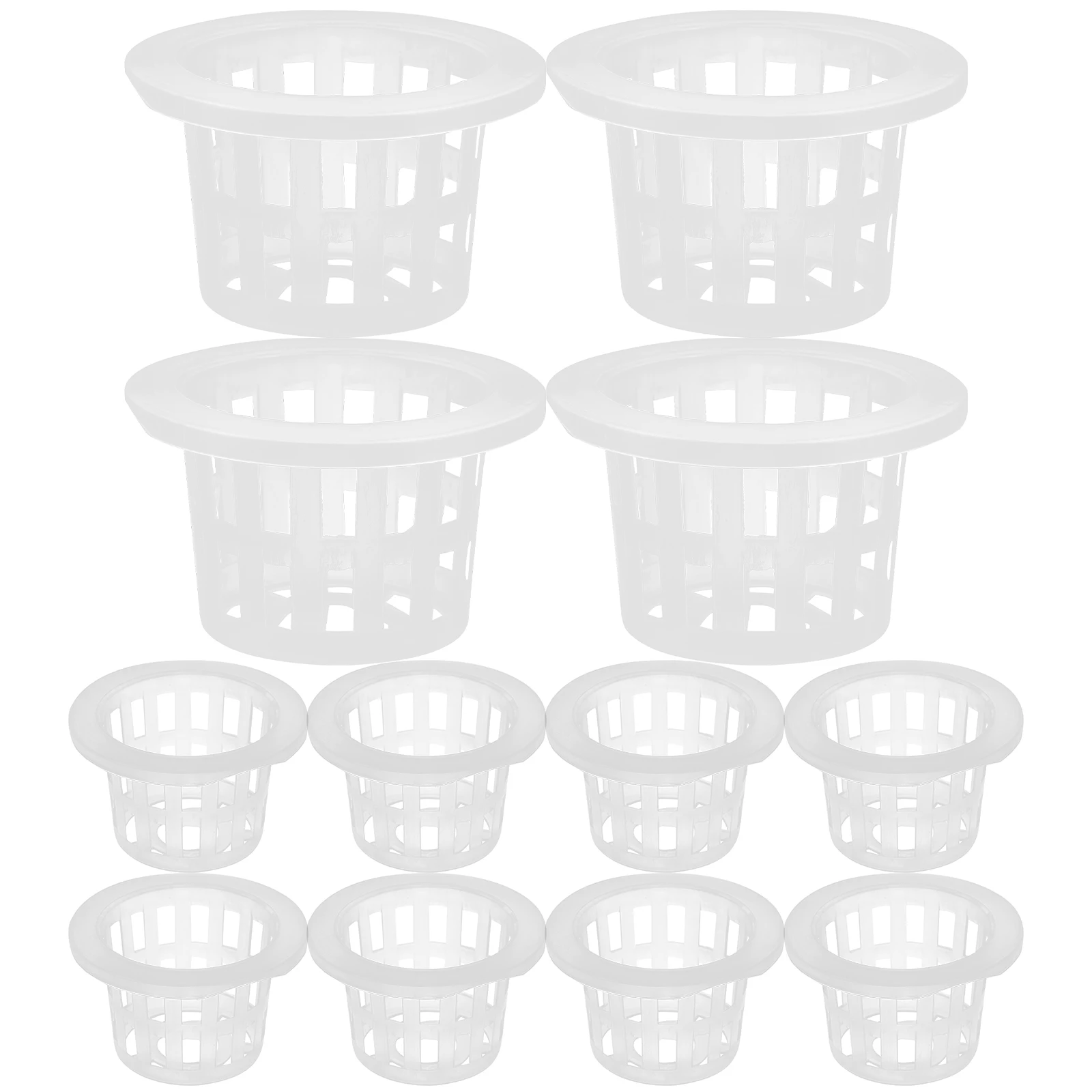 

50pcs Hydroponic Baskets Plant Nursery Pots Slotted Cups 45mm Shallow Transparent Efficient Growth Aeration Roots Moist Systems