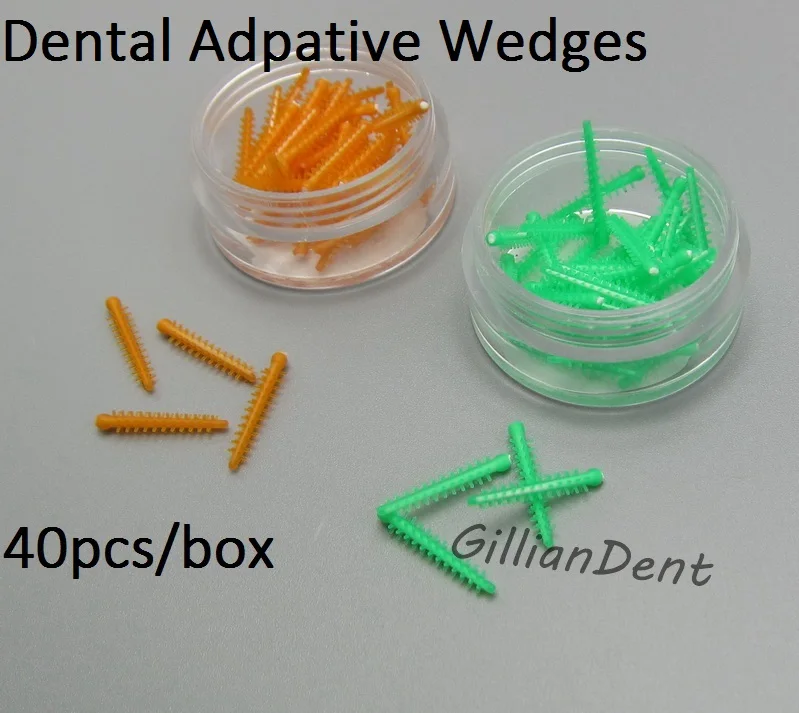 40Pcs/Box Dentist Materials Dental Matrice Matrix Wedges Medical Silicone Autoclaved Dental Adaptive Silicone Interdental Wedge