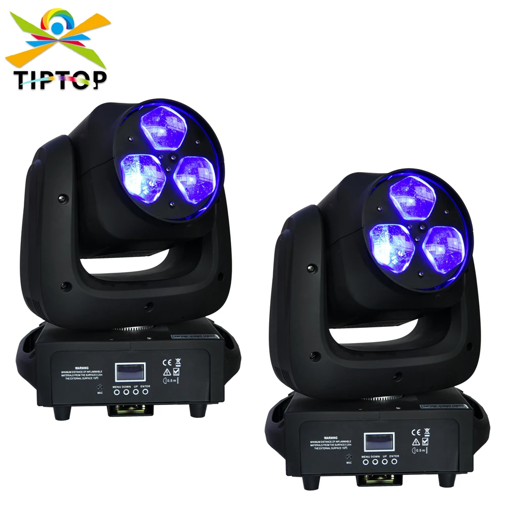 TIPTOP 3x40W RGBW LED Beam Light DMX 10/17CH DJ Stage Lighting Disco Nightclub Bar Party Spider Moving Head Beam Spot Light