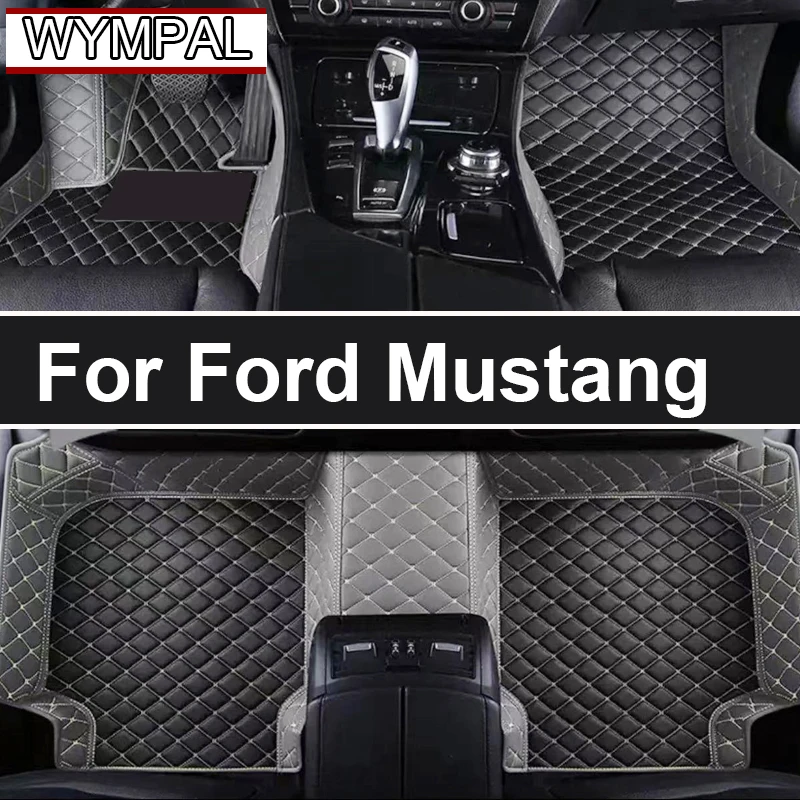 Car floor&Trunk mats for Ford Mustang 2015-2022 16 17 18 19 20 21 Custom foot Pads automobile carpet cover interior accessories