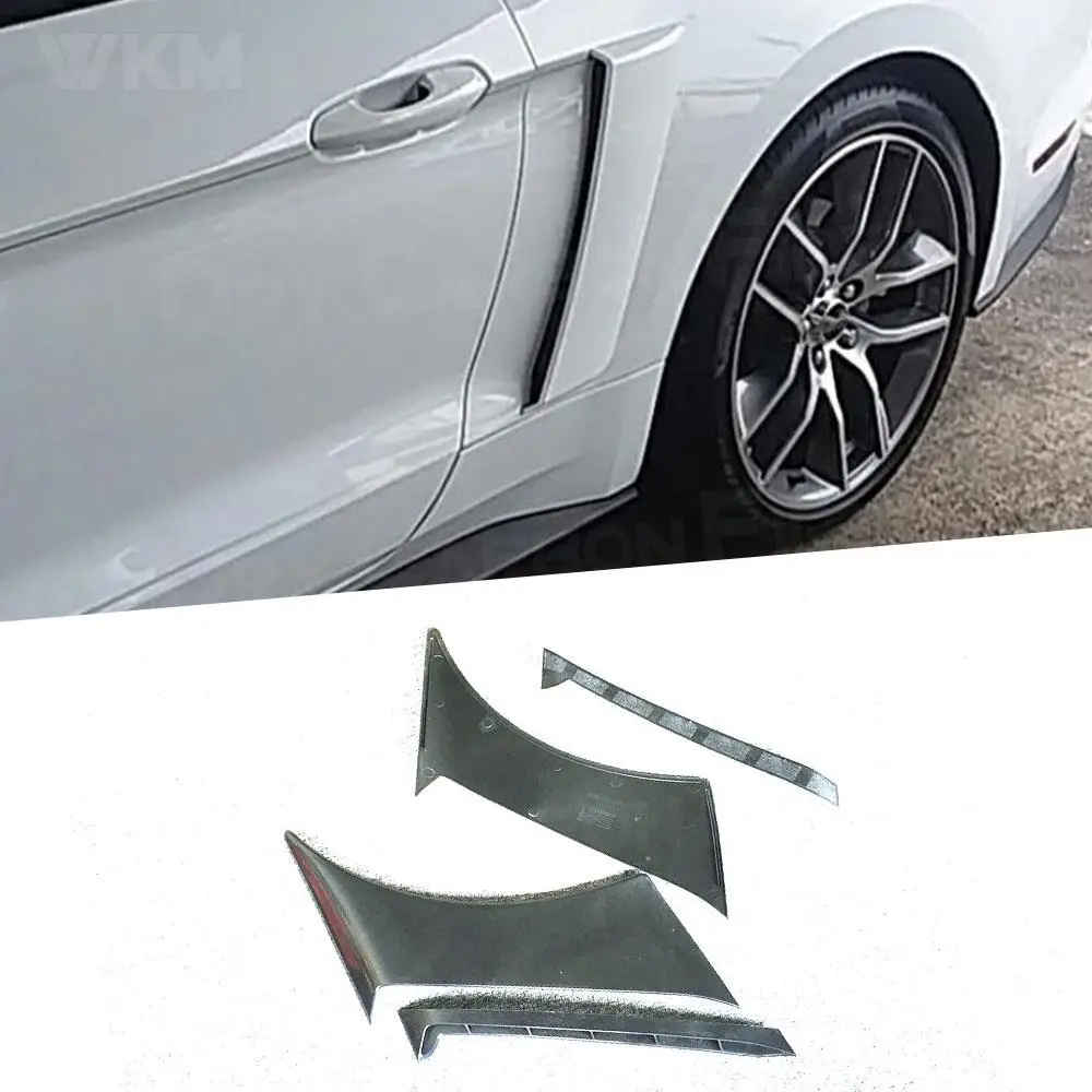 

JCYECF PP Prime Material Car Front Bumper Side Fender Fin Splitter Moulding Trims for Ford Mustang 2015 - 2019 Rear Bumper