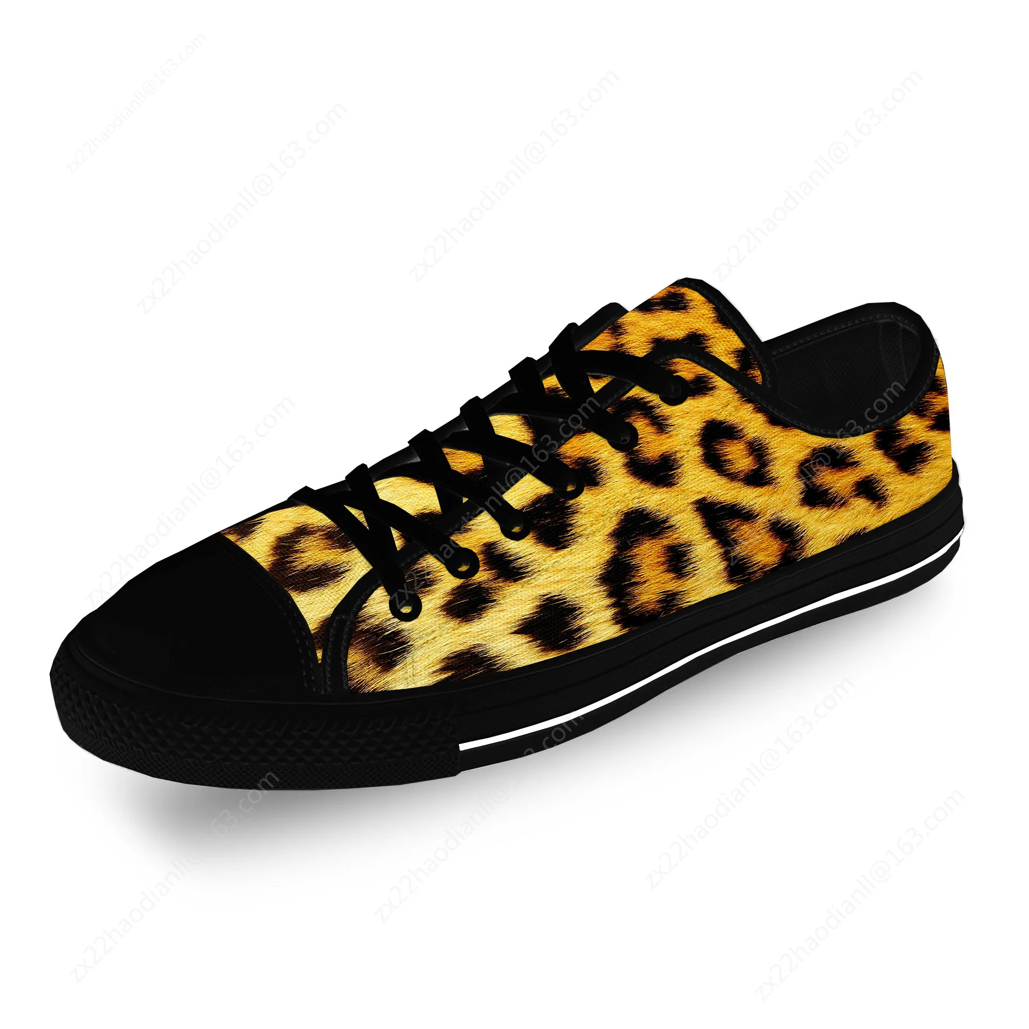 Leopard Print Pattern Aesthetic Casual Cloth Fashion 3D Print Low Top Canvas Shoes Men Women Lightweight Breathable Sneakers