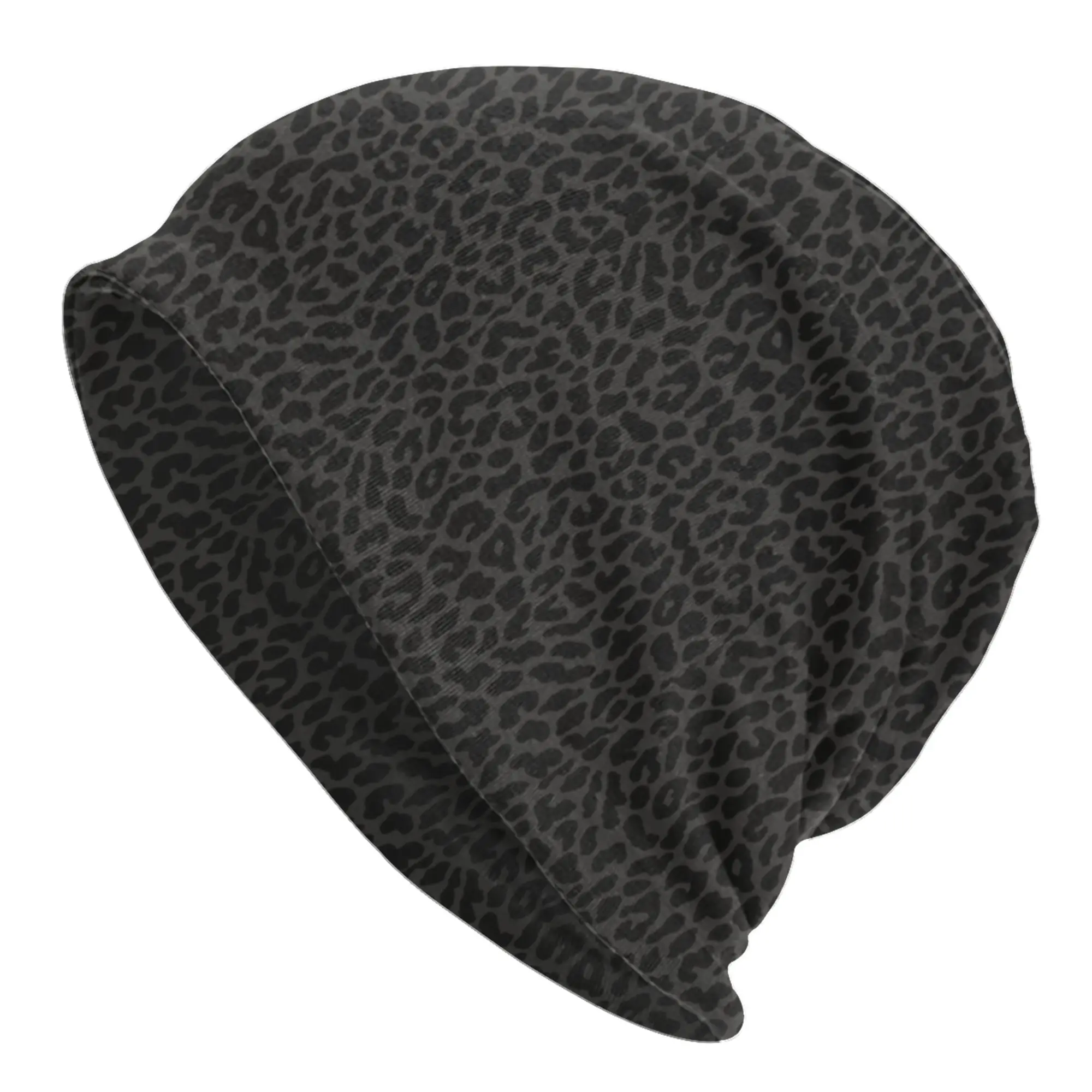 Leopard Print Patterned Skullies Beanies Caps Streetwear Winter Warm Women Men Knitted Hat Adult Unisex  Bonnet Hats