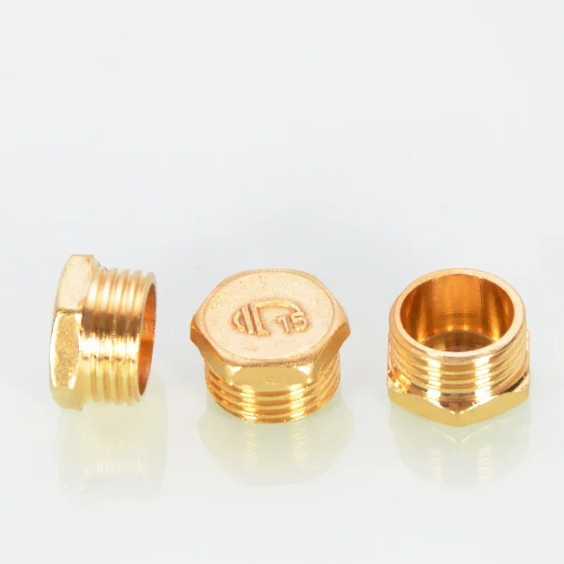 1Pcs Messing Rohr End Kappe Stecker Fitting Koppler Stecker Adapter 1/2 "3/4" 1 "BSP Außengewinde Hex Kopf End Stecker