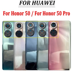 New For Huawei Honor 50 Battery Back Cover With Camera Lens For Honor 50 Pro Rear Door Glass Panel Housing Case Adhesive Replace