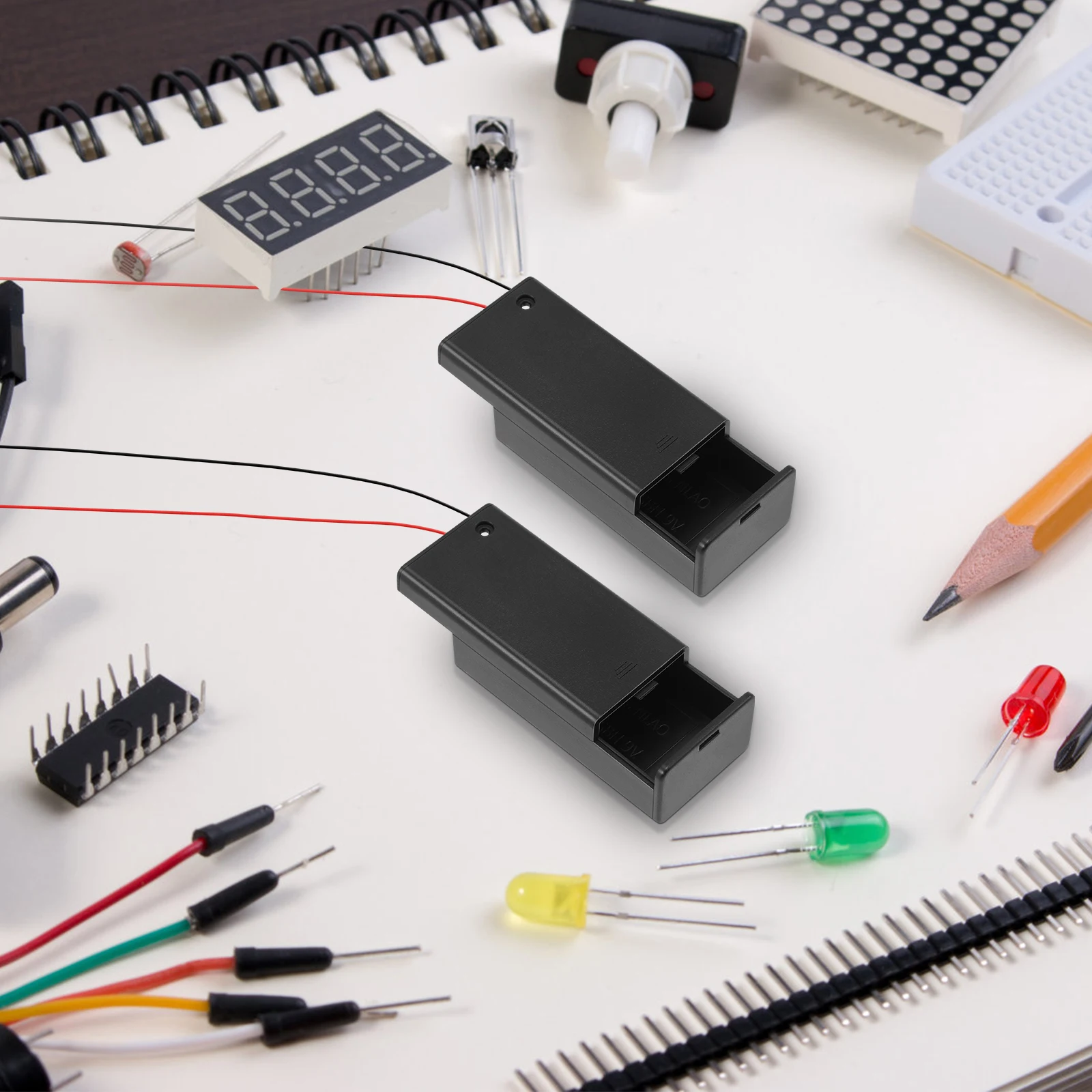 

10Pcs 9V Holder with Cover Switch Rechargeable Container Wire Compartment Disposable Case Box Easy Install DIY Safe