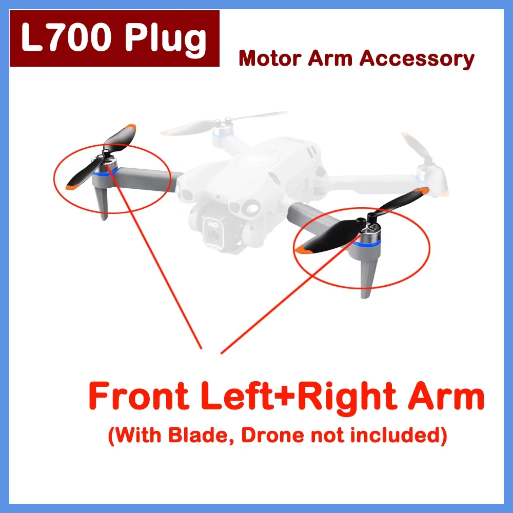 L700 Plug Screen Remote Control RC Drone Original Motor Arm Spare Part L700 Plug Front / Rear Arm with Brushless Engine Accessor