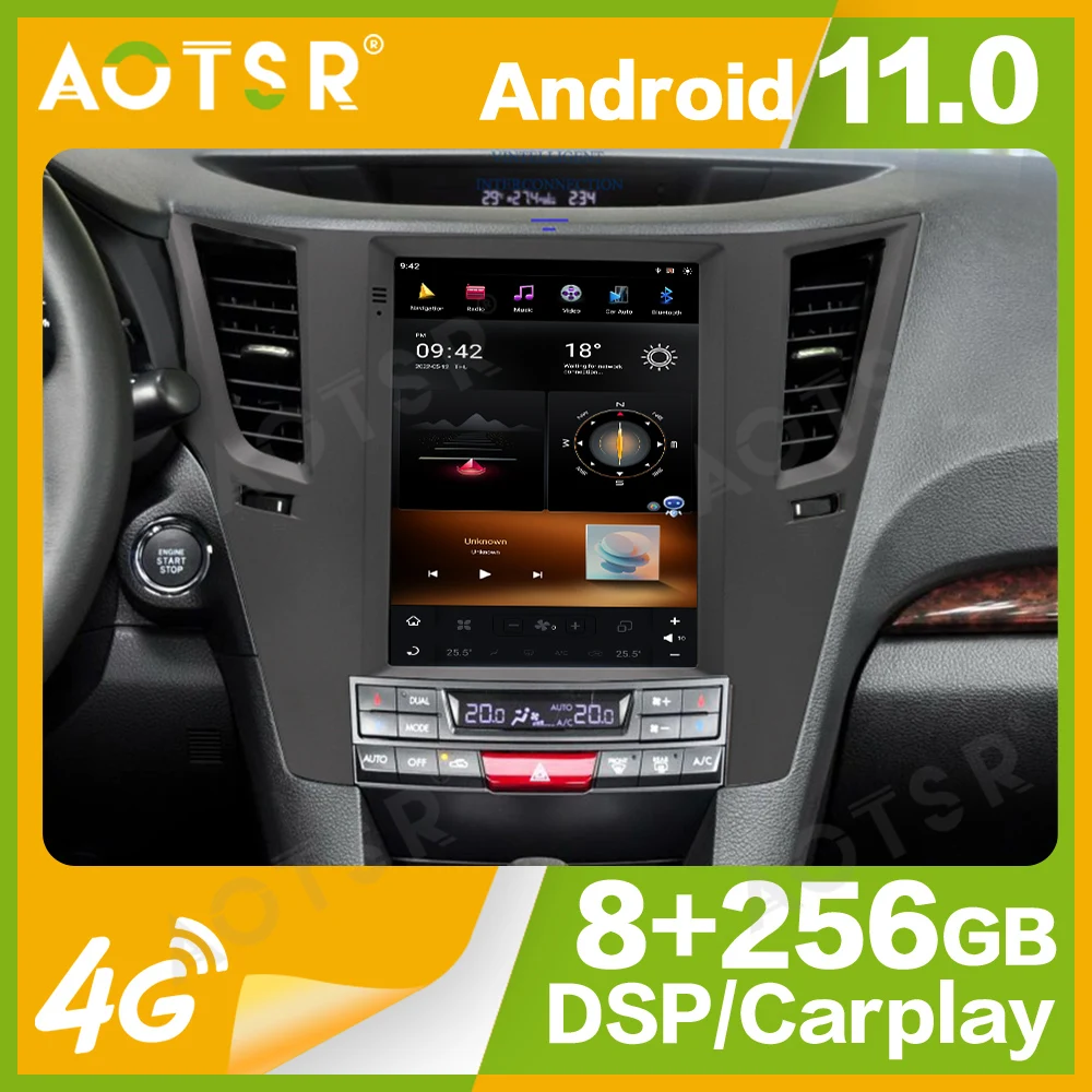 10.4'' Qualcomm 8 core For Subaru Legacy Outback 2009-2014 Car Radio Multimedia Player Android 11 Auto GPS Navi Wireless Carplay