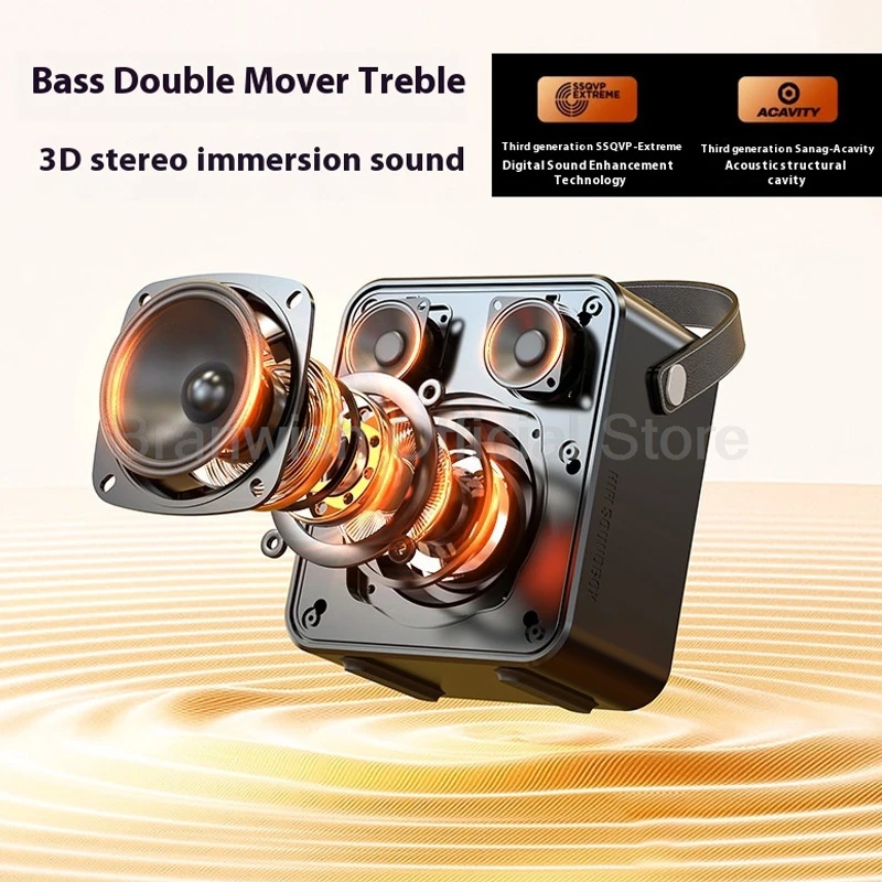 Głośnik Bluetooth 5.3 40W Przenośny Soundbox 4000mAh Głośny Głośnik z Podświetleniem RGB TF/USB/AUX Do Kina Domowego Karaoke na Zewnątrz KTV