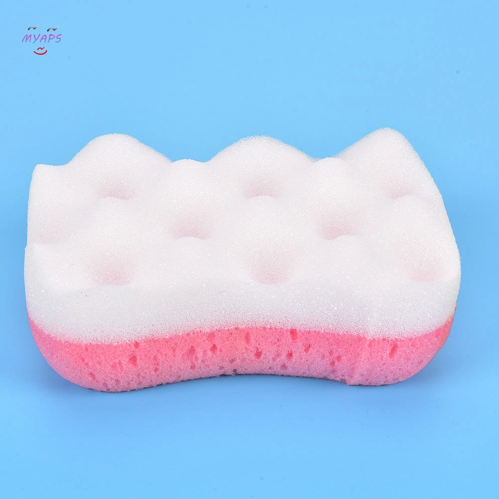 1pc 14x8x6cm Bath Sponge Massage Multi Shower Exfoliating Body Cleaning Scrubber Cleaning