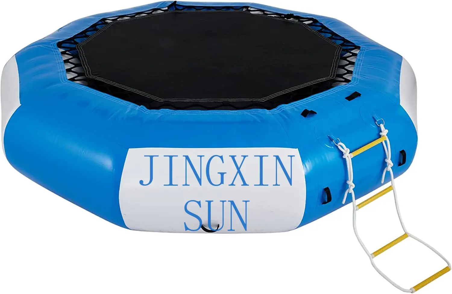13 feet  inflatable trampoline adult floating trampoline with 4-step rope inflatable water toy game